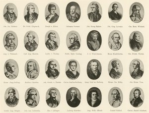Ritratti di famosi tedeschi da Ritter vom Deutschen Geiste da German School
