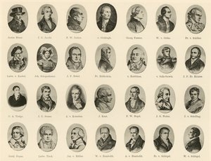 Ritratti di famosi tedeschi da Ritter vom Deutschen Geiste da German School