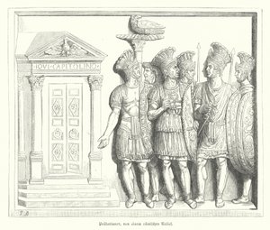 Guardie pretoriane, da un rilievo romano (incisione) da German School