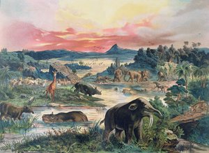 Preistoria - Terziario - ricostruzione dell