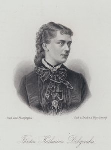 Principessa Caterina Dolgorukova, amante e poi moglie morganatica dello Zar Alessandro II di Russia (incisione) da German School