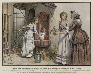 Principesse Louise e Frederica di Mecklenburg-Strelitz a casa di Frau Goethe a Francoforte