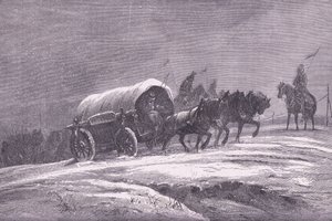 Posta da campo prussiana nella neve, Cassells History of the War between France and Germany pubblicata da Cassell and Company Limited, c.1890 da German School