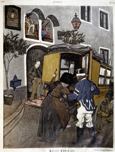 Trasporto pubblico: persona su un omnibus - in "Jugend" da German School