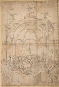 Allegoria religiosa con i sette sacramenti e i sette peccati capitali da German School