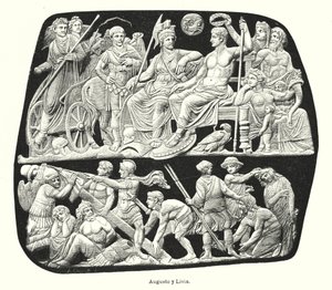 Imperatore romano Augusto e sua terza moglie, Livia da German School