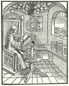 Interno di una stanza con uno studioso al lavoro, c1500 da German School