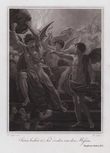 Satana decide di uccidere il Messia (incisione)