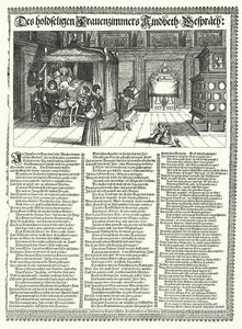Poema satirico sul pettegolezzo delle donne da German School