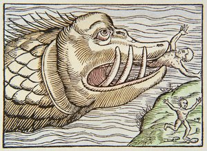 Mostro marino che consuma una vittima umana