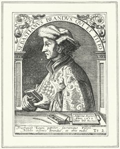 Sebastian Brant, umanista e satirico tedesco (incisione) da German School