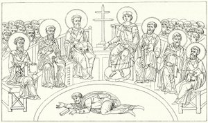 Secondo Concilio di Nicea, 787 (incisione) da German School