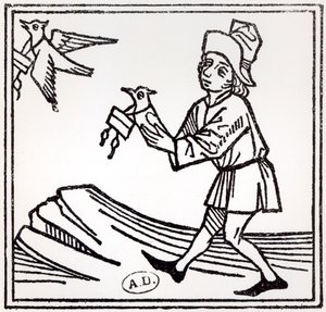 Invio di una lettera tramite posta dei piccioni, 1488 da German School