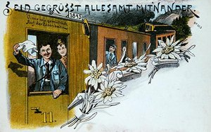 Cartolina di saluti souvenir, c.1900 da German School