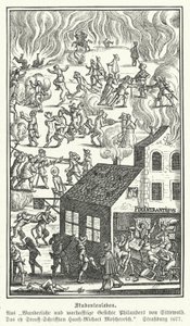 Vita studentesca: scena da Gesichte Philanders von Sittewald, di Johann Michael Moscherosch da German School