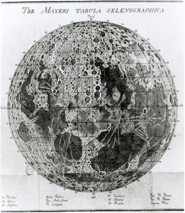 Superficie della Luna, illustrazione da Selenotopographische Fragmente di Johann Hieronymus Schroeter, pubblicato nel 1791 da German School