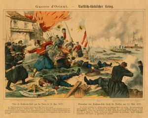 Presa di Suchum-Kale da parte dei turchi durante la guerra russo-turca, 15 maggio 1877, pubblicato da F.C. Wentzel, Weissenburg, 1877