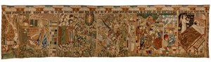 Striscia di arazzo raffigurante il Profeta Balaam e la Storia dei Magi, dalla Germania Centrale da German School