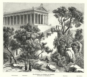 Tempio di Poseidone, Kalaureia, Grecia, dove Demostene si rifugiò prima di avvelenarsi nel 322 a.C. da German School