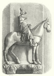Il Cavaliere di Bamberga, statua nella Cattedrale di Bamberga, Germania da German School
