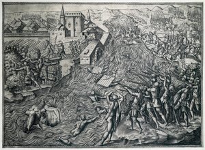 La battaglia di Mühlberg, 25 aprile 1547 da German School