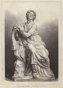 La Musa Addolorata, statua in marmo dello scultore tedesco Robert Cauer il Vecchio da German School