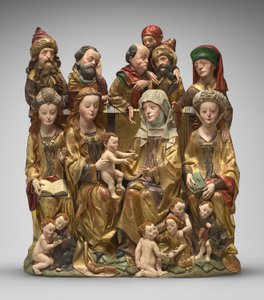 La Santa Parentela, c.1480-1490 (legno policromo) da German School