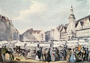 La Fiera di Lipsia nel 1830 da German School