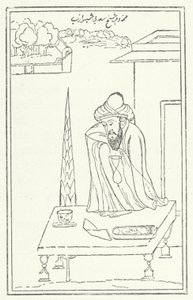 Il poeta persiano Saadi (incisione) da German School