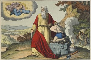 Il sacrificio di Isacco da parte di Abramo, illustrazione da L