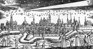La terribile cometa del 1680 di Bach Abraham da German School