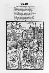 Il cavallo di Troia. Eneide. Xilografia di Sebastian Brant. Strasburgo da German School