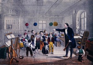 Il maestro di scuola del villaggio, c.1850 da German School