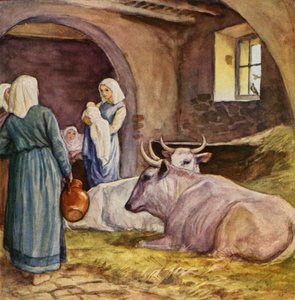 La nascita di San Francesco (litografia a colori) da German School