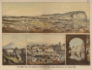 Le città di Arica e Arequipa in Perù dopo il grande terremoto del 13 agosto 1868 da German School