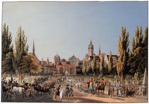 La fiera di Lipsia. ca 1810-20 da German School