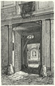 La casa a Parigi dove il drammaturgo francese Pierre Corneille morì nel 1684 (incisione) da German School