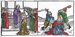 Il martirio di San Fabiano, Papa torturato e decapitato sotto il regno dell
