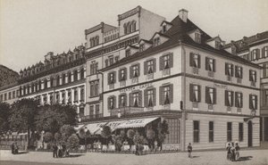 Teatro Cafe, Goldner Schild (litografia) da German School