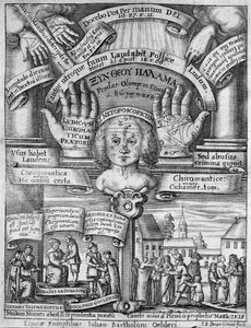 Frontespizio di Ludicrum Chiromanticum da German School