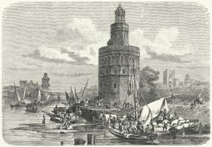 Torre del Oro, Siviglia, Spagna (incisione)