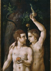 Trittico della Creazione, Adamo ed Eva, pannello sinistro (dettaglio)