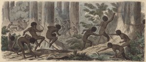 Due tribù di aborigeni australiani che combattono da German School