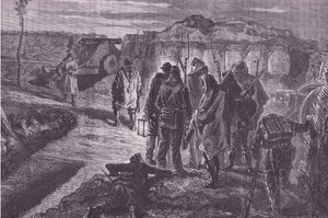 Sulle mura, Cassells History of the War between France and Germany pubblicato da Cassell and Company Limited, c.1890 (litografia)