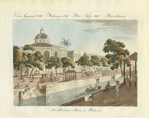 Veduta di una parte della città di Batavia da German School