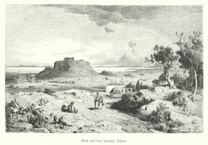 Veduta di Atene, Grecia, fine XIX secolo (incisione) da German School