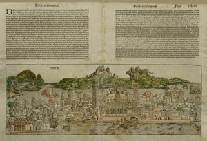 Veduta di Venezia, illustrazione dal Liber Chronicarum di Hartmann Schedel (1440-1514) pubblicata a Norimberga, 1493