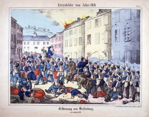 Guerra del 1870: La cattura di Wissembourg (Battaglia di Weissenburg) tra i soldati dell