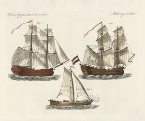 Navi da guerra di diversi tipi da German School