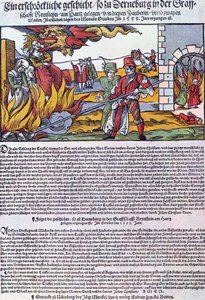 Streghe bruciate a Derneburg nel 1555 da German School